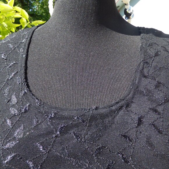 YOUNIQUE CLOTHING SEXY GOTH VAMPIRE BLACK LACE MINI DRESS BOHO PEASANT GYPSY L - Picture 6 of 6